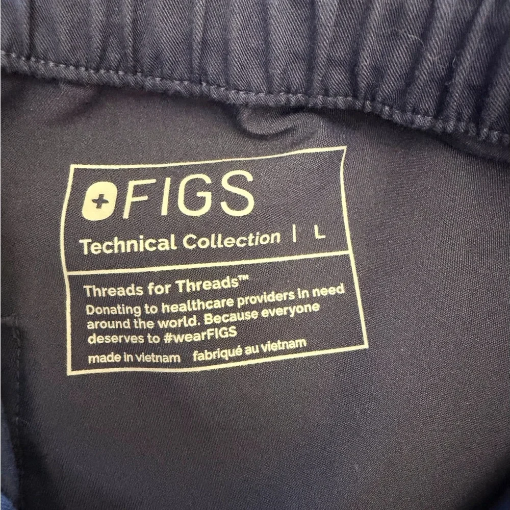 Men’s FIGS Cairo Straight-Leg Scrub Pant Large Navy STYLE#: 1000200R